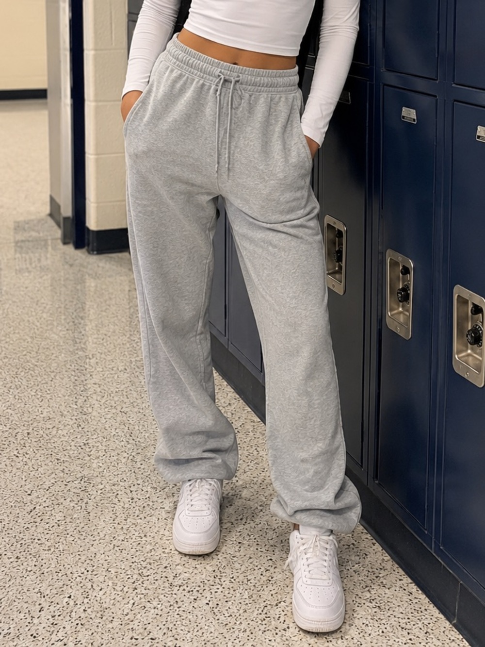 Gymshark Gray Cotton Joggers Sweatpants XS Athleisure Lounge